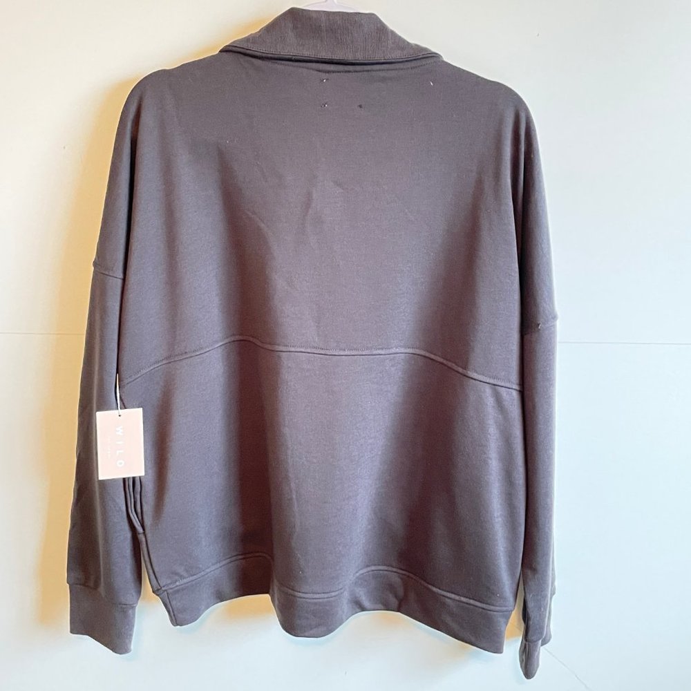 New! WILO the Label Bella 1/2 Zip Top in Vintage Black - Picture 12 of 12